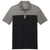 Port Authority Men's Deep Black/ Charcoal Heather Fine Pique Blend Blocked Polo