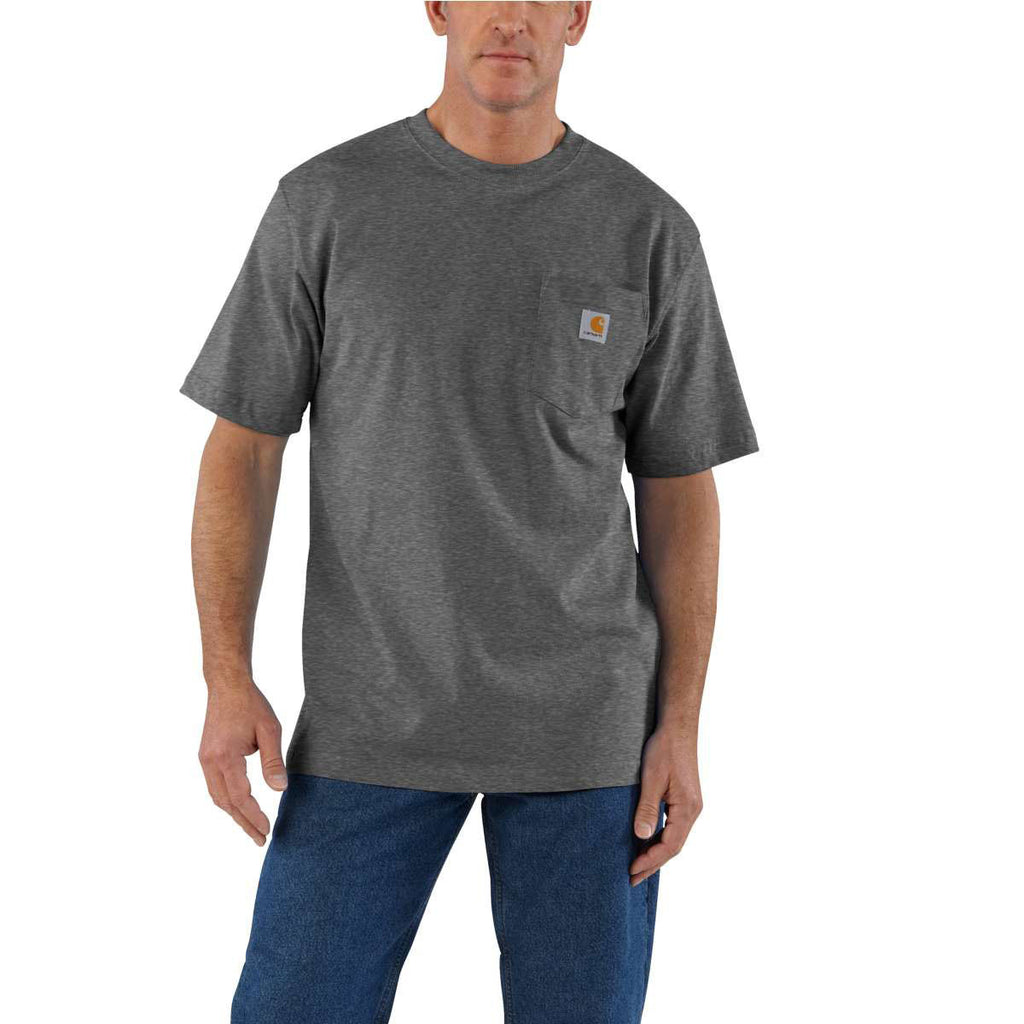 Carhartt Men's Carbon Heather Workwear Pocket S/S T-Shirt