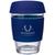 Perka Blue Rizzo 12 oz. Glass Mug with Silicone Grip & Lid