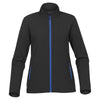 Stormtech Women's Black/Azure Blue Orbiter Softshell