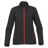 Stormtech Women's Black/Bright Red Orbiter Softshell