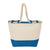 Logomark Blue Canvas and Jute Tote