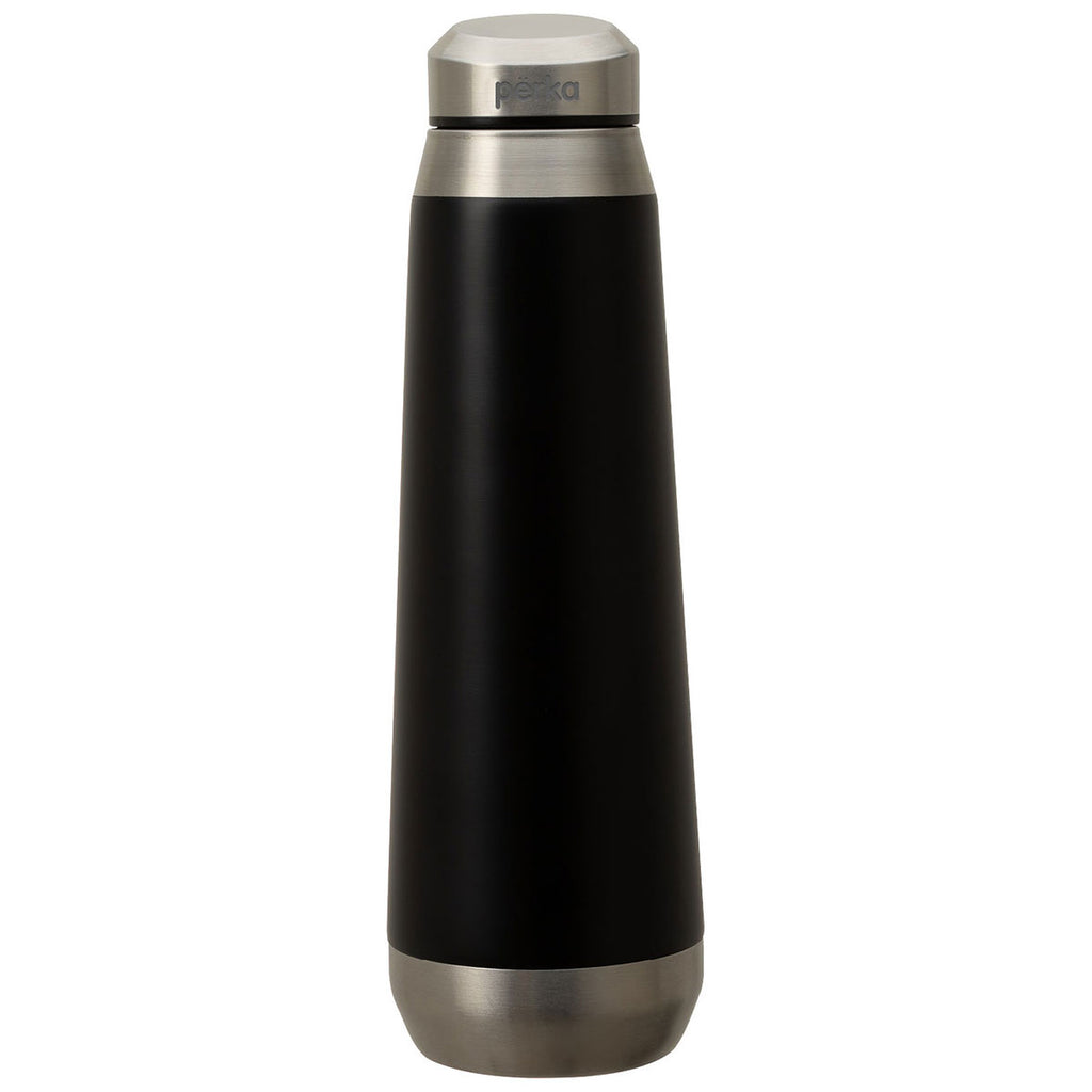 Perka Black Trevi 17 oz. Double Wall Stainless Steel Bottle