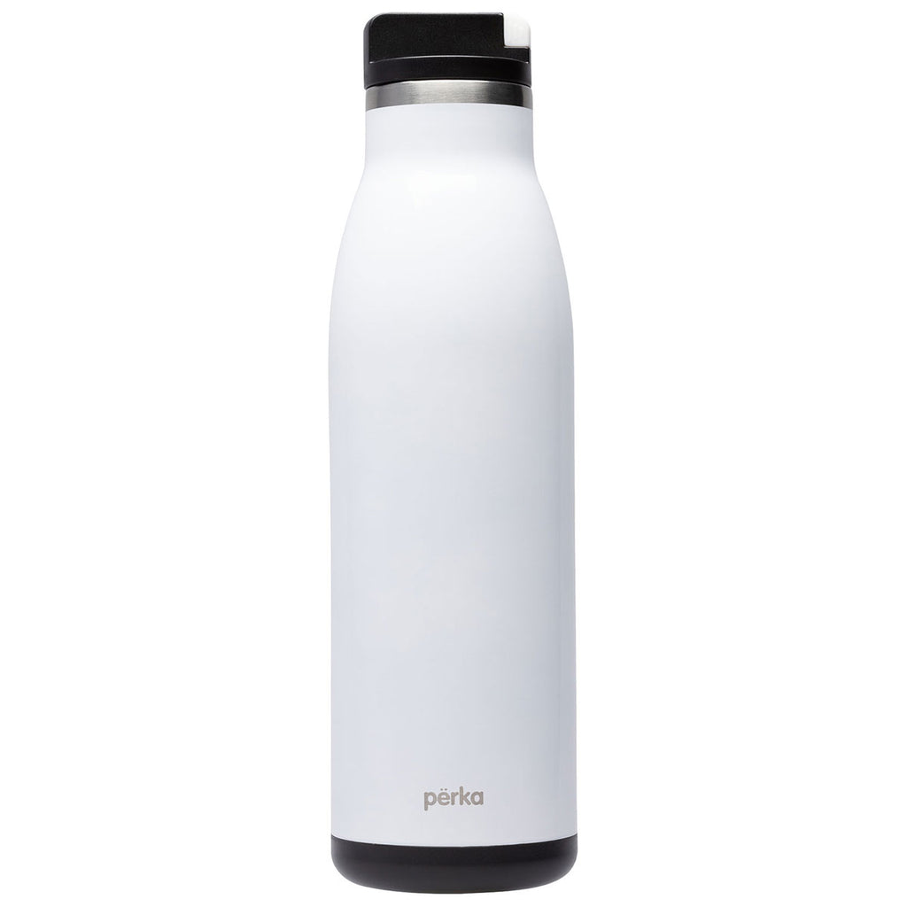 Perka White Granada 17 oz. Double Wall, Stainless Steel Water Bottle