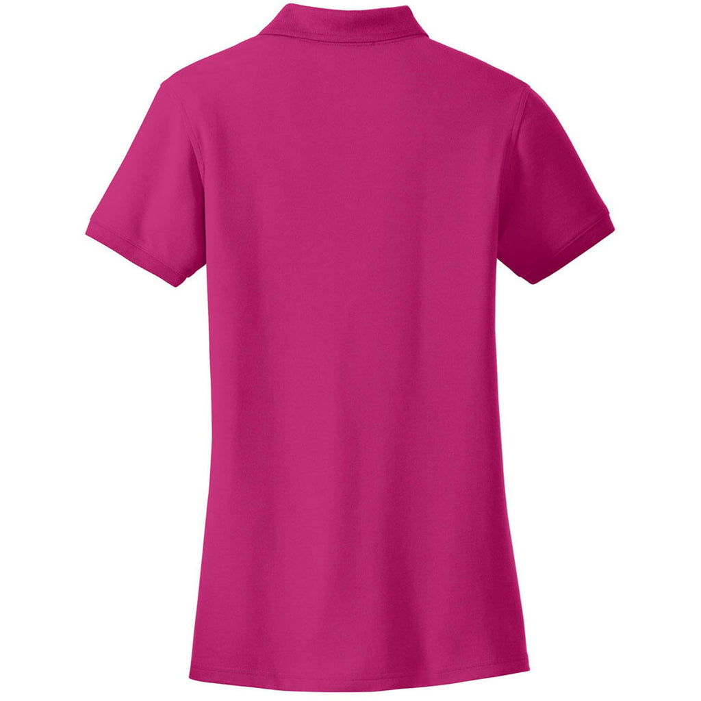 Port Authority Women's Pink Azalea Core Classic Pique Polo