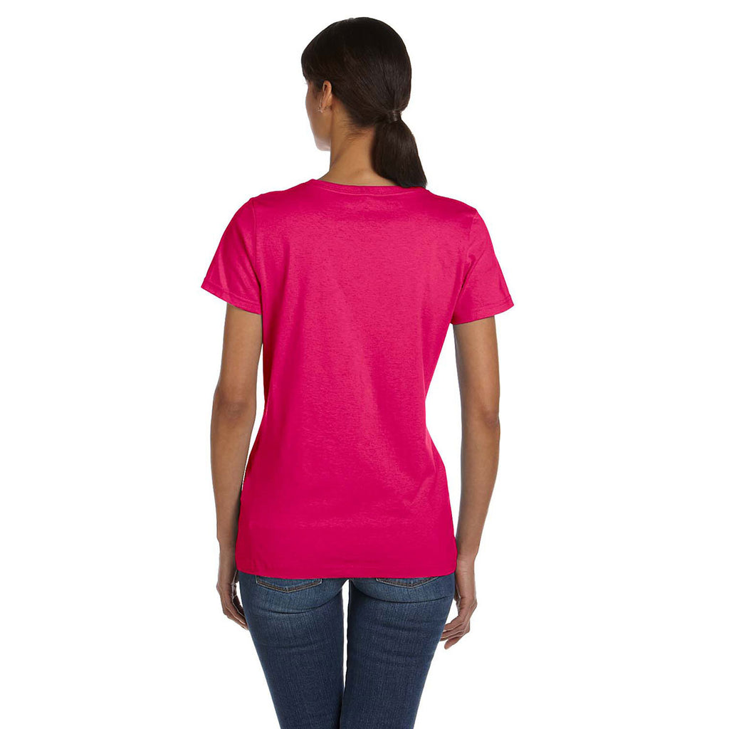 Fruit of the Loom Women's Cyber Pink 5 oz. HD Cotton T-Shirt