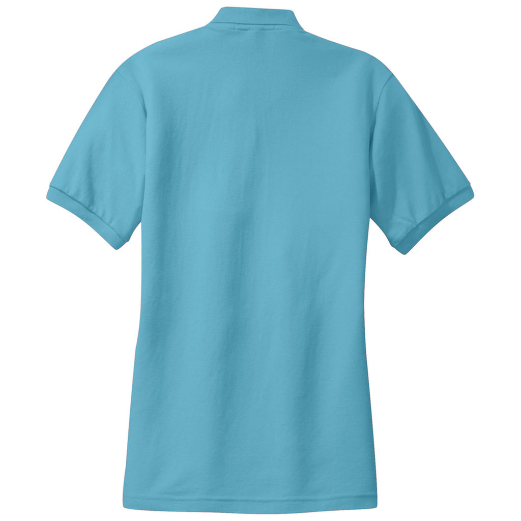 Port Authority Women's Maui Blue Silk Touch Polo