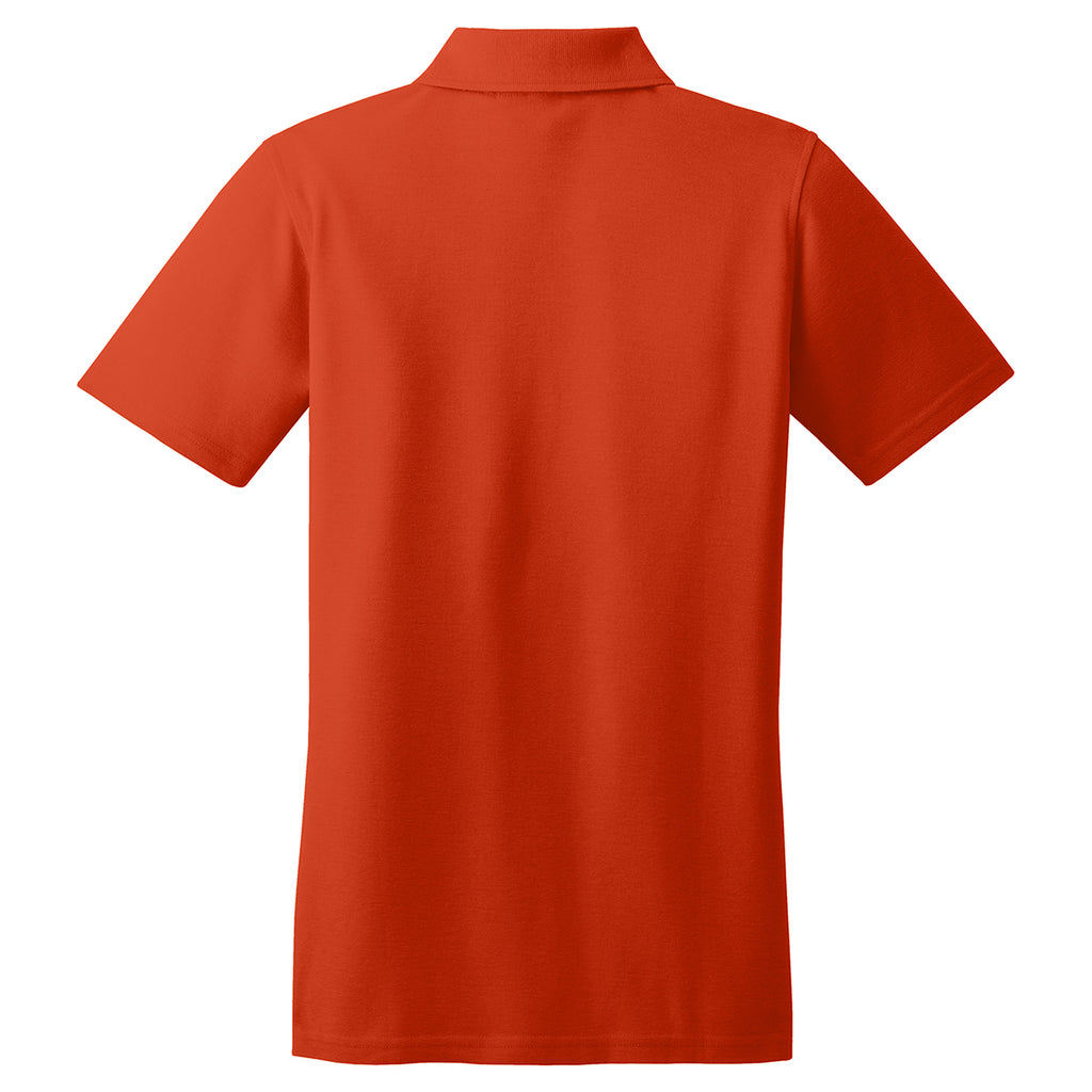 Port Authority Women's Autumn Orange Stain-Resistant Polo