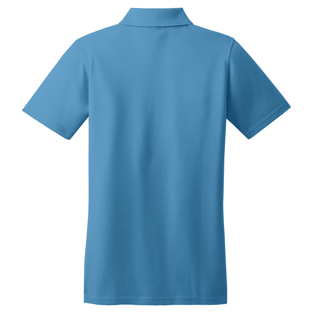 Port Authority Women's Celadon Blue Stain-Resistant Polo