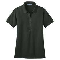 Port Authority Women's Grey Smoke Stretch Pique Polo