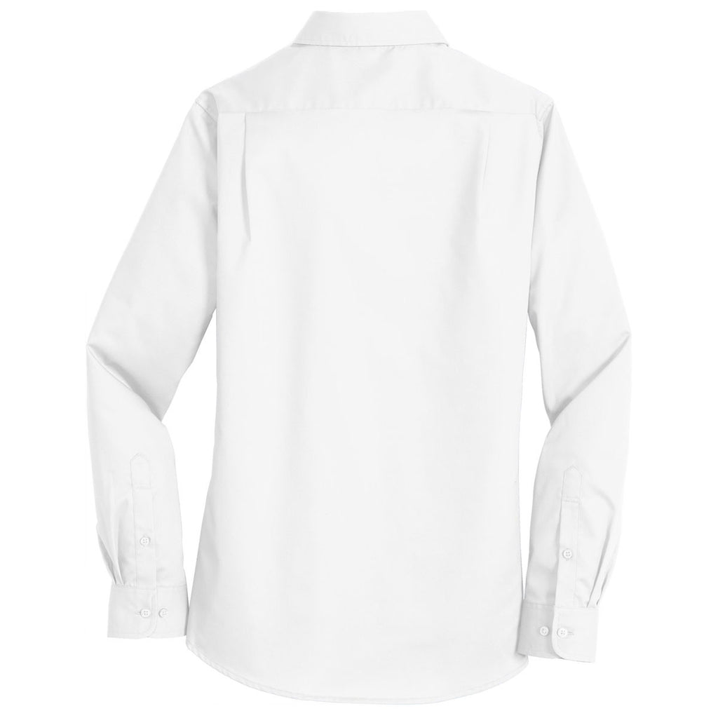 Port Authority Women's White SuperPro Twill Shirt