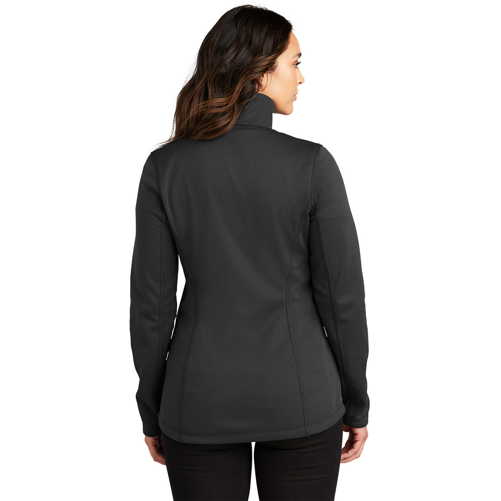 Port Authority Women's Deep Black Smooth Fleece 1/4-Zip