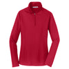 Port Authority Women's Rich Red Pinpoint Mesh 1/2-Zip