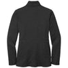 Port Authority Women's Deep Black Heather Collective Striated Fleece Jacket