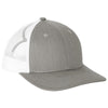 Port Authority Women's Heather Grey/ White Snapback Ponytail Trucker Cap