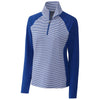 Cutter & Buck Women's Tour Blue Forge Tonal Stripe Half Zip