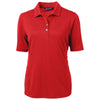 Cutter & Buck Women's Red Virtue Eco Pique Recycled Polo