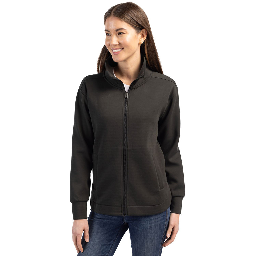 Cutter & Buck Women's Black Roam Eco Full Zip Recycled Jacket