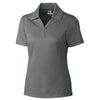 Cutter & Buck Women's Elemental Grey DryTec Short Sleeve Genre Polo