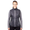 Cutter & Buck Women's Black Rainier PrimaLoft Eco Insulated Full Zip Printed Puffer Vest