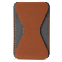 Leeman Tan Tuscany Magnetic Card Holder Phone Stand