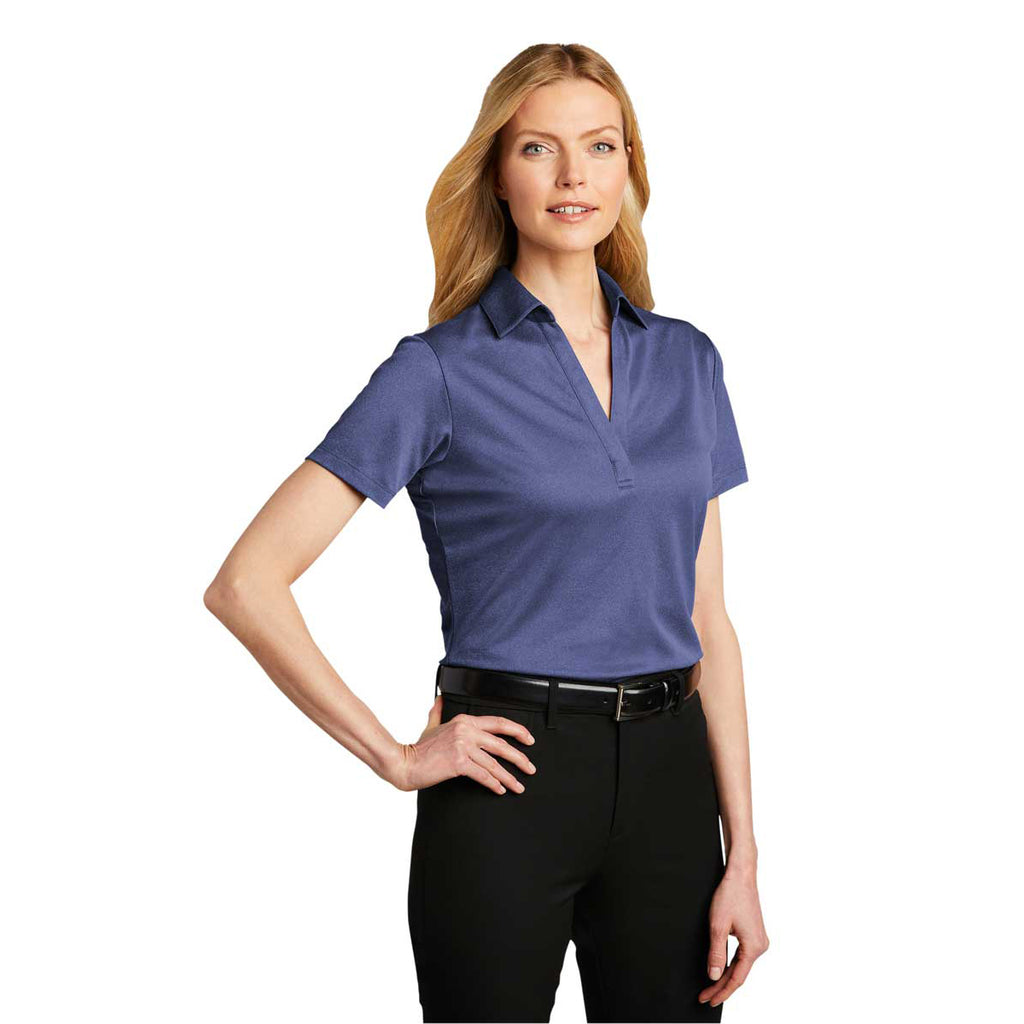 Port Authority Women's Royal Heather Heathered Silk Touch Performance Polo