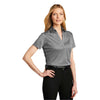 Port Authority Women's Shadow Grey Heather Heathered Silk Touch Performance Polo