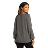 Port Authority Women's Sterling Grey Luxe Knit Jewel Neck Top