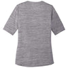 Port Authority Women's Graphite/White Stretch Heather Open Neck Top