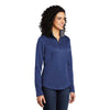 Port Authority Women's Royal/Steel Grey Silk Touch Performance Quarter Zip