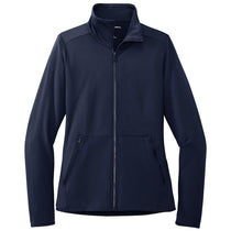 Port Authority Women's Navy Accord Stretch Fleece Full-Zip