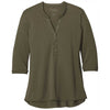 Port Authority Women's Deep Olive UV Choice Pique Henley