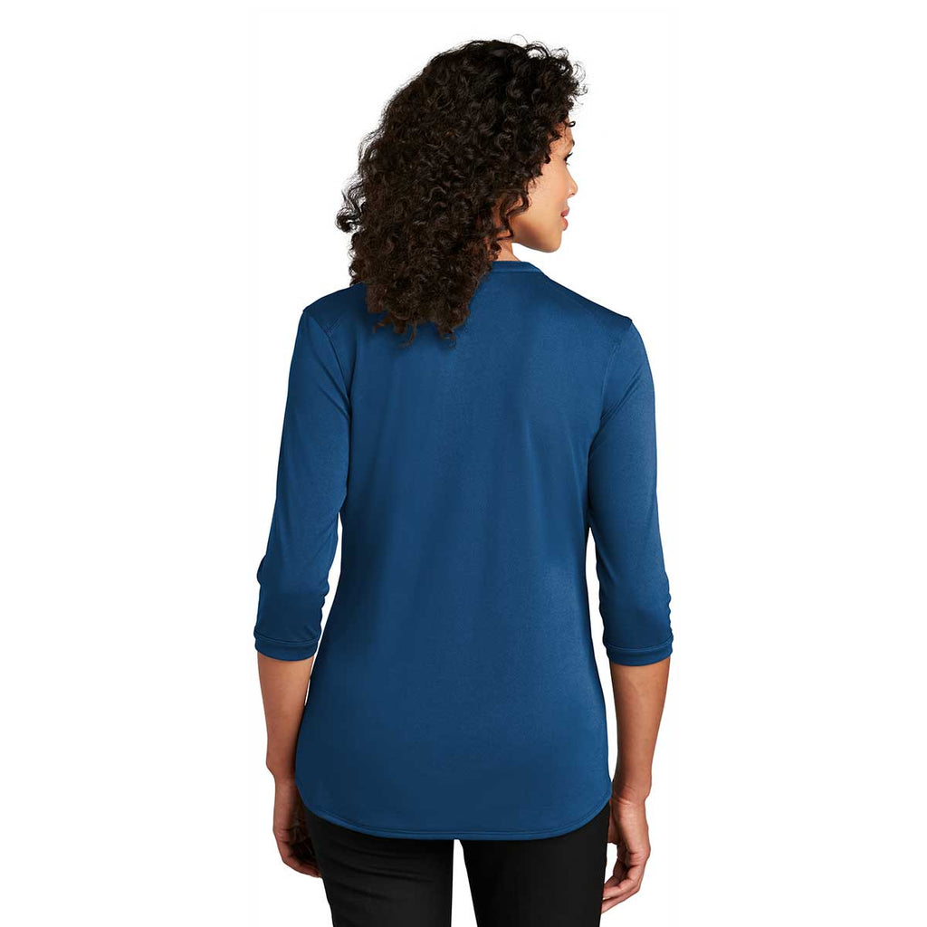 Port Authority Women's True Blue UV Choice Pique Henley