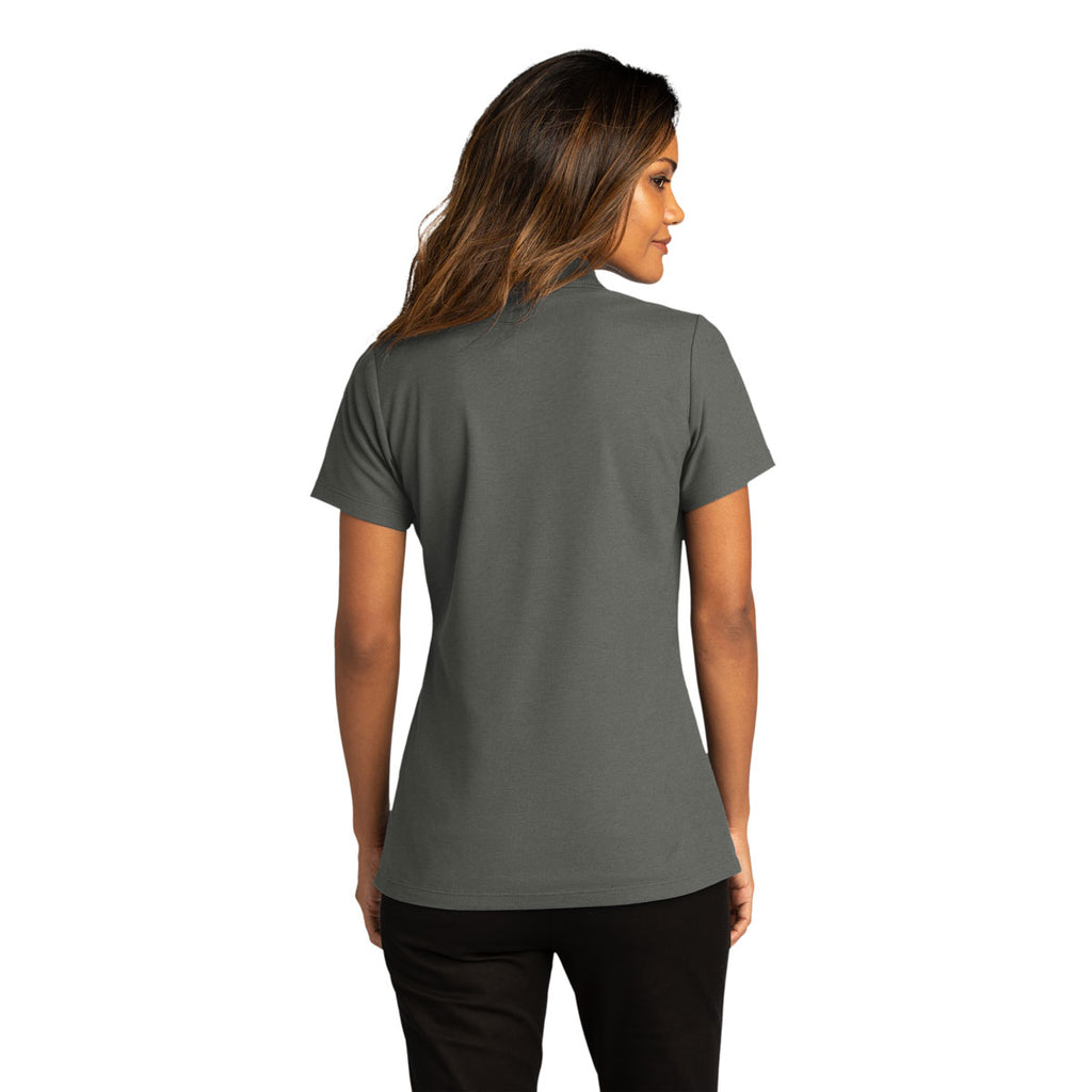 Port Authority Women's Storm Grey SuperPro React Polo