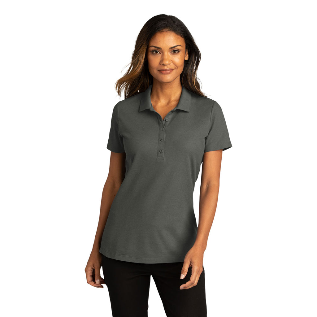 Port Authority Women's Storm Grey SuperPro React Polo