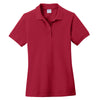 Port & Company Women's Red Ring Spun Pique Polo