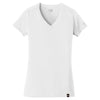 New Era Women's White Heritage Blend V-Neck Tee