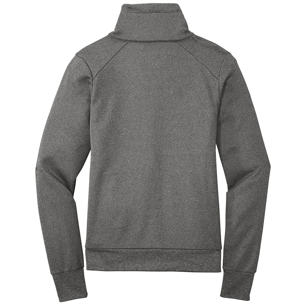 New Era Women's Graphite Heather Performance Terry Full-Zip Cowl