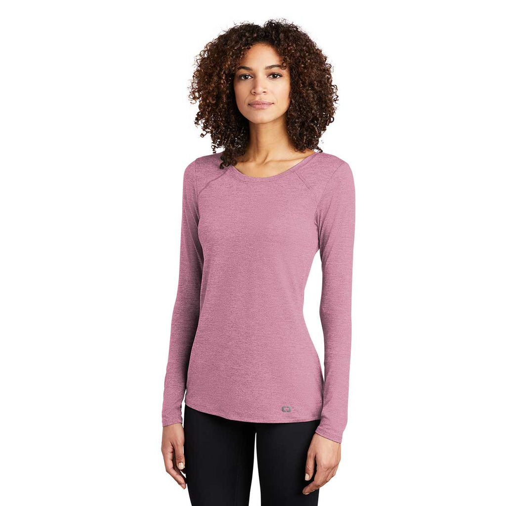 OGIO Women's Lilac Heather Endurance Force Long Sleeve Tee