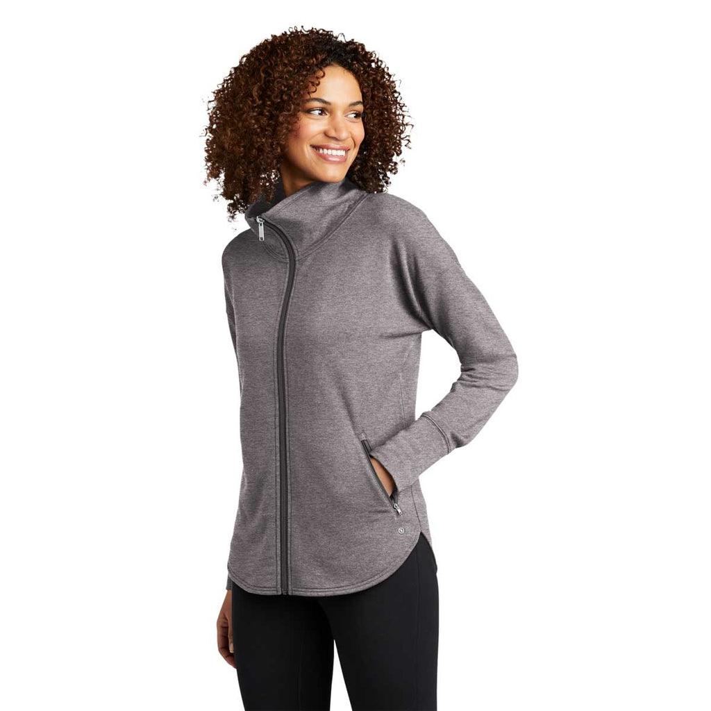 OGIO Women's Petrol Grey Heather Luuma Full-Zip Fleece