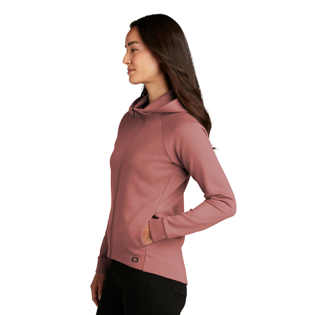 OGIO Women's Deep Rose Bolt Full Zip Hoodie