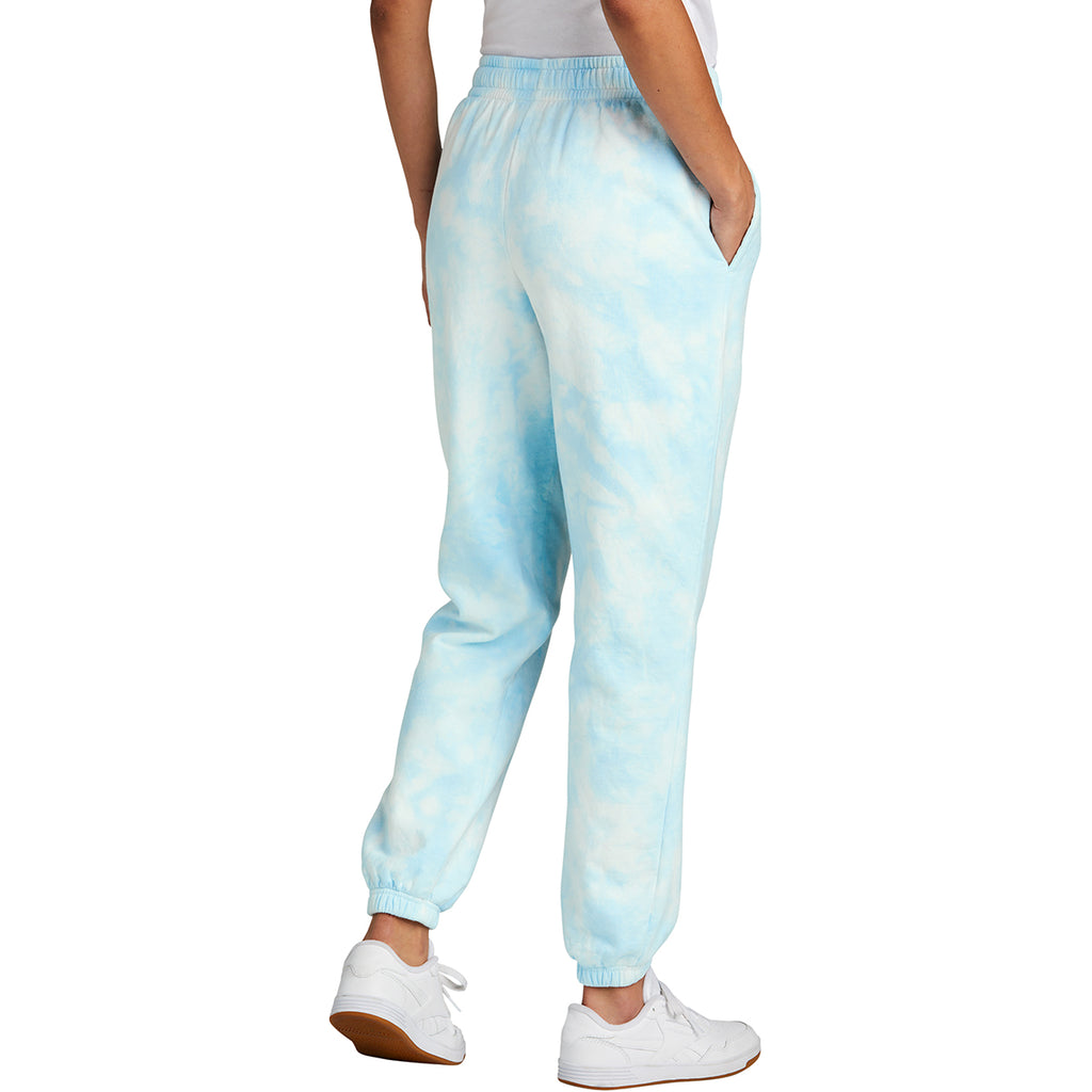 Port & Company Women's Glacier Beach Wash Cloud Tie-Dye Sweatpant