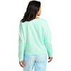 Port & Company Women's Cool Mint Beach Wash Cloud Tie-Dye V-Neck Sweatshirt