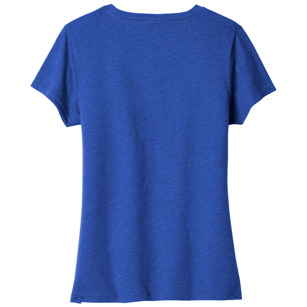 Port & Company Women's True Royal Heather Fan Favorite Blend V-Neck Tee