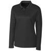 Clique Women's Black Long Sleeve Spin Pique Polo