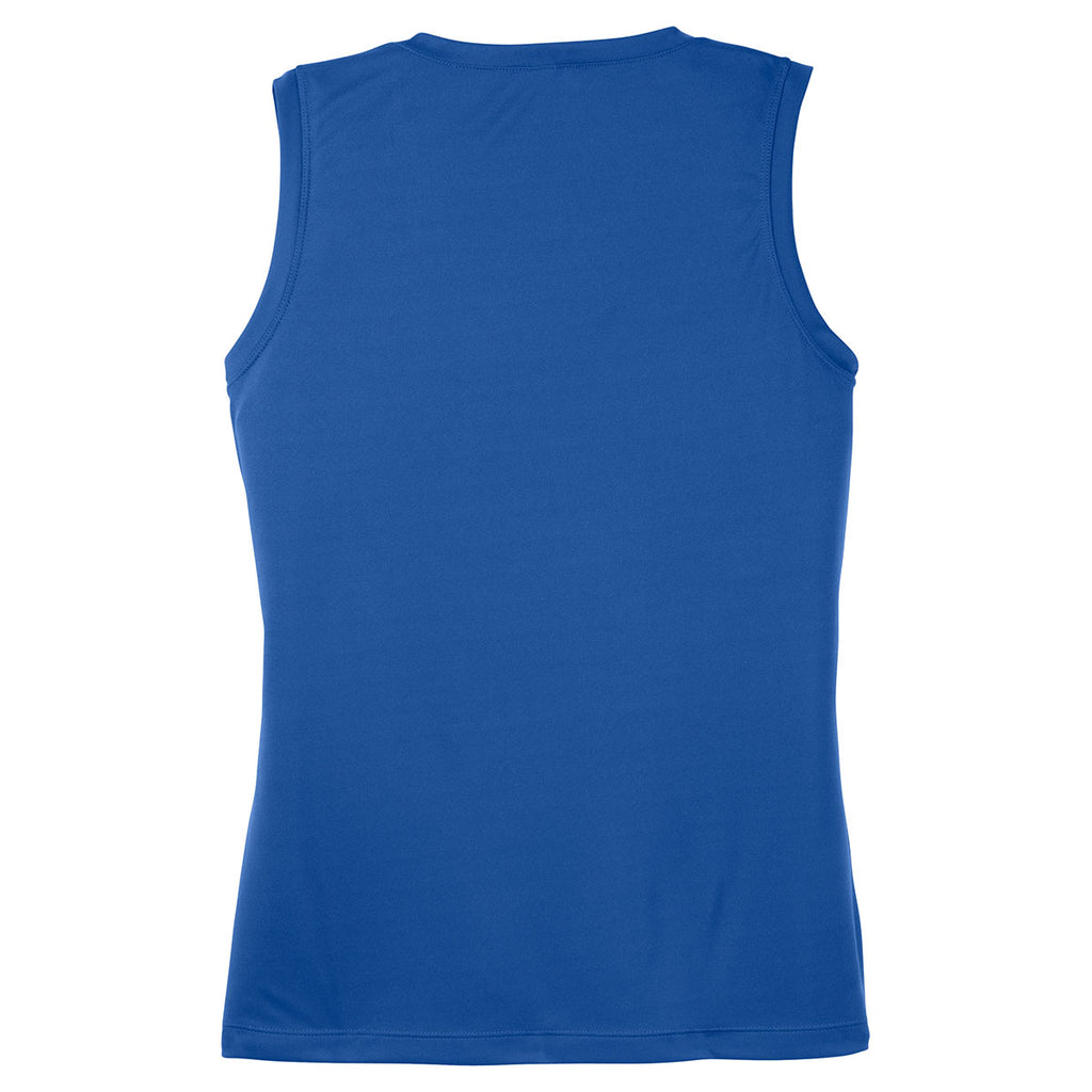 Sport-Tek Women's True Royal Sleeveless PosiCharge Competitor V-Neck Tee