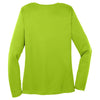 Sport-Tek Women's Lime Shock Long Sleeve PosiCharge Competitor V-Neck Tee