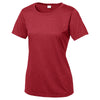 Sport-Tek Women's Scarlet Heather Contender Scoop Neck Tee