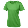 Sport-Tek Women's Turf Green Heather Contender Scoop Neck Tee