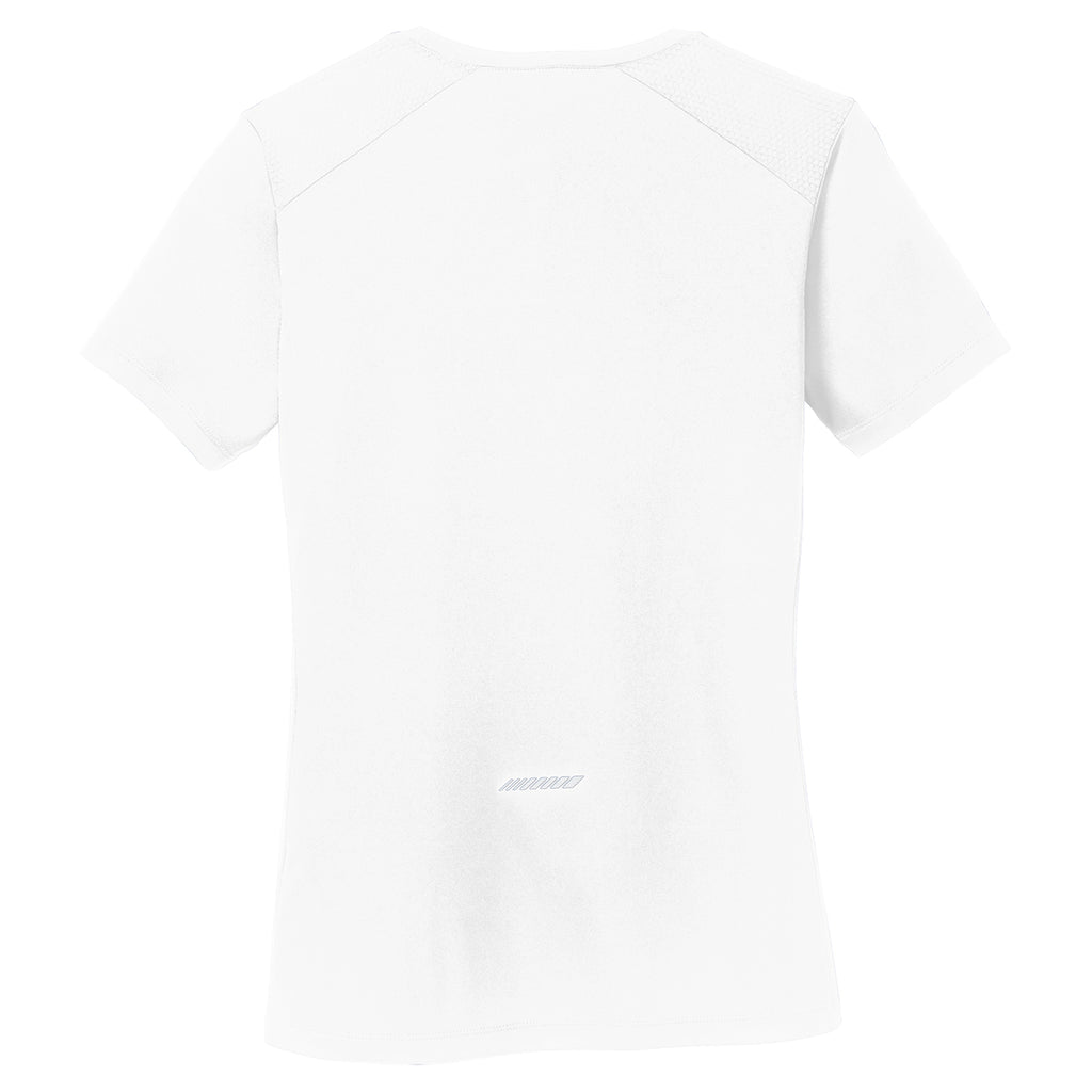 Sport-Tek Women's White PosiCharge Elevate Scoop Neck Tee